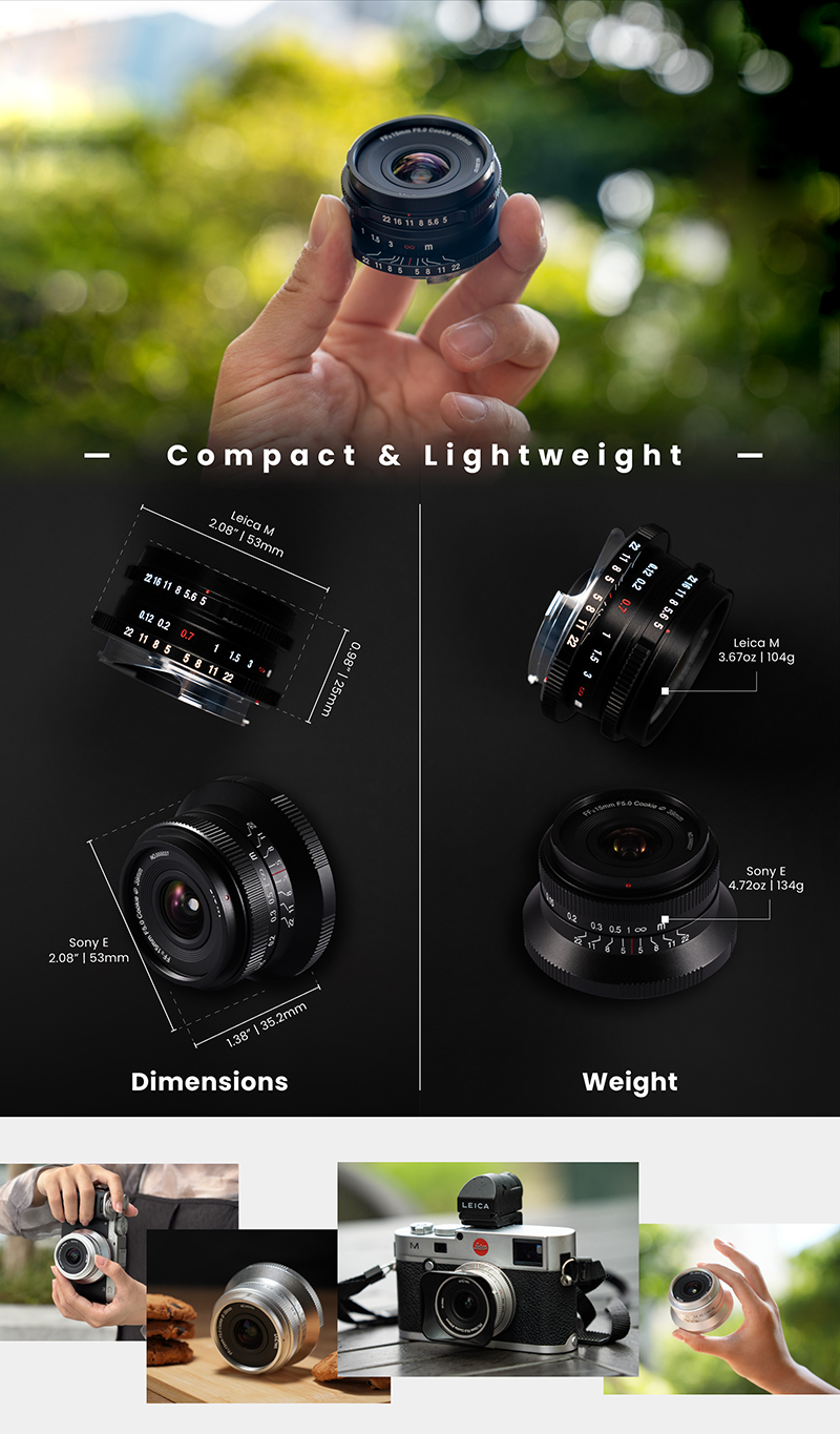 Laowa 15mm f/5 Cookie FF - Compatto e leggero