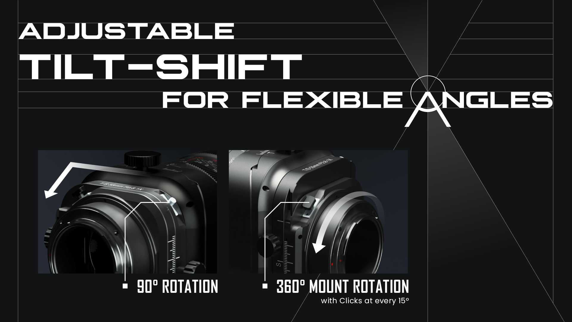 Adjustable tilt shift 55mm