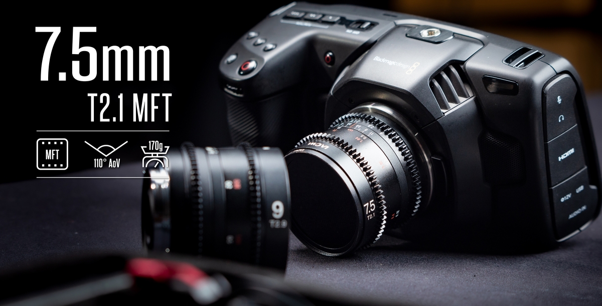 Laowa 7.5mm t/2.1 Cine vista laterale