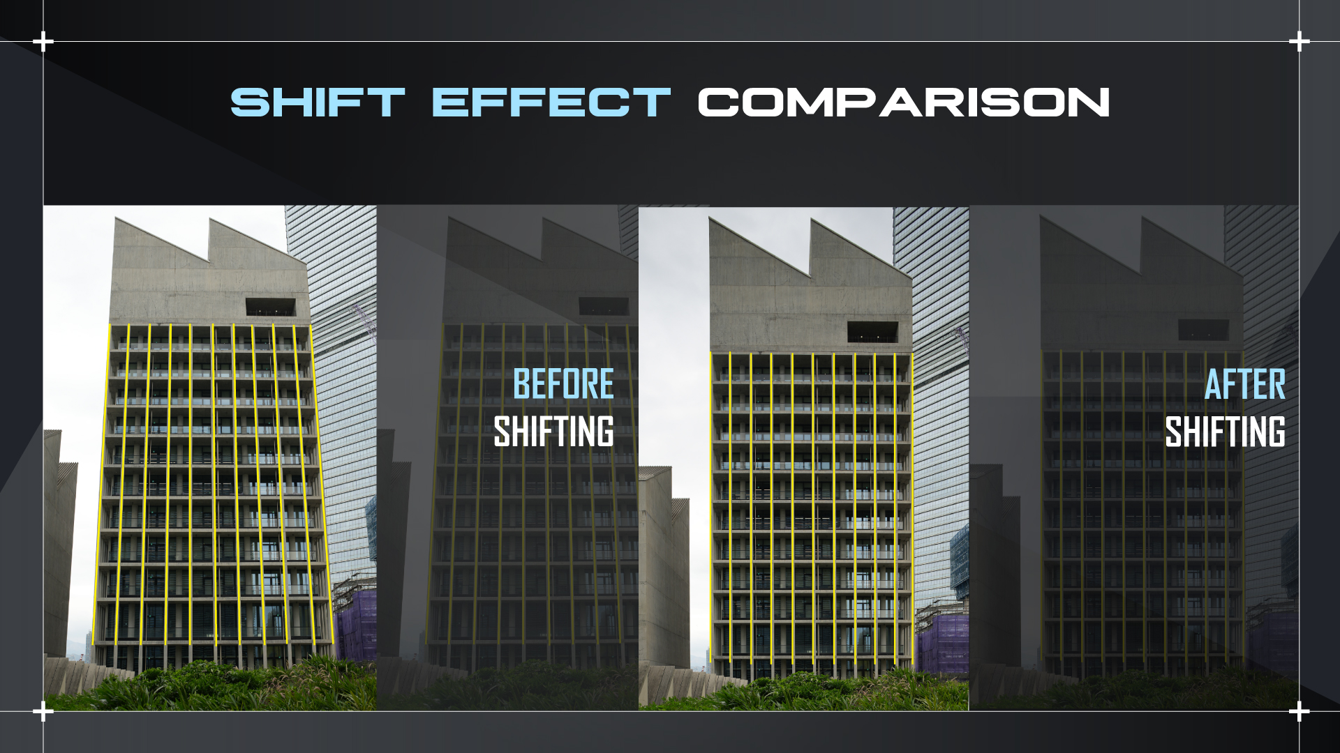 35mm tilt shift feature shift effect comparison